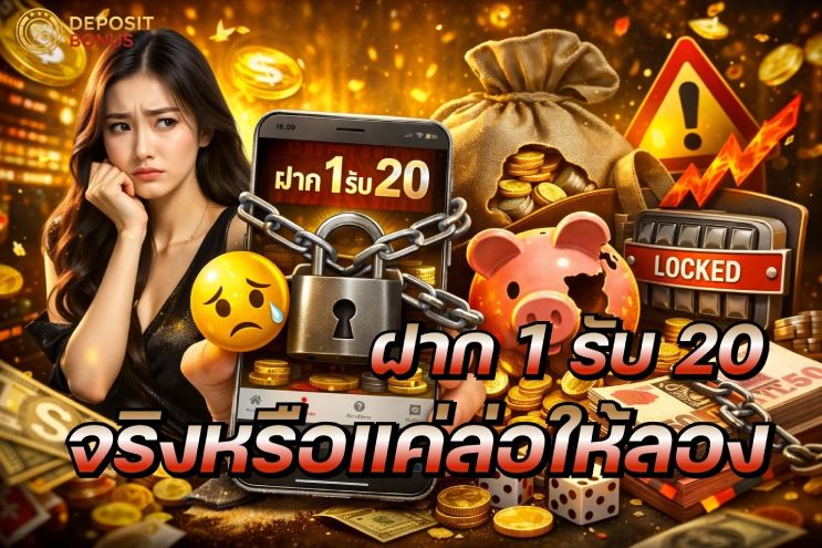โปรฝาก 1 รับ 20